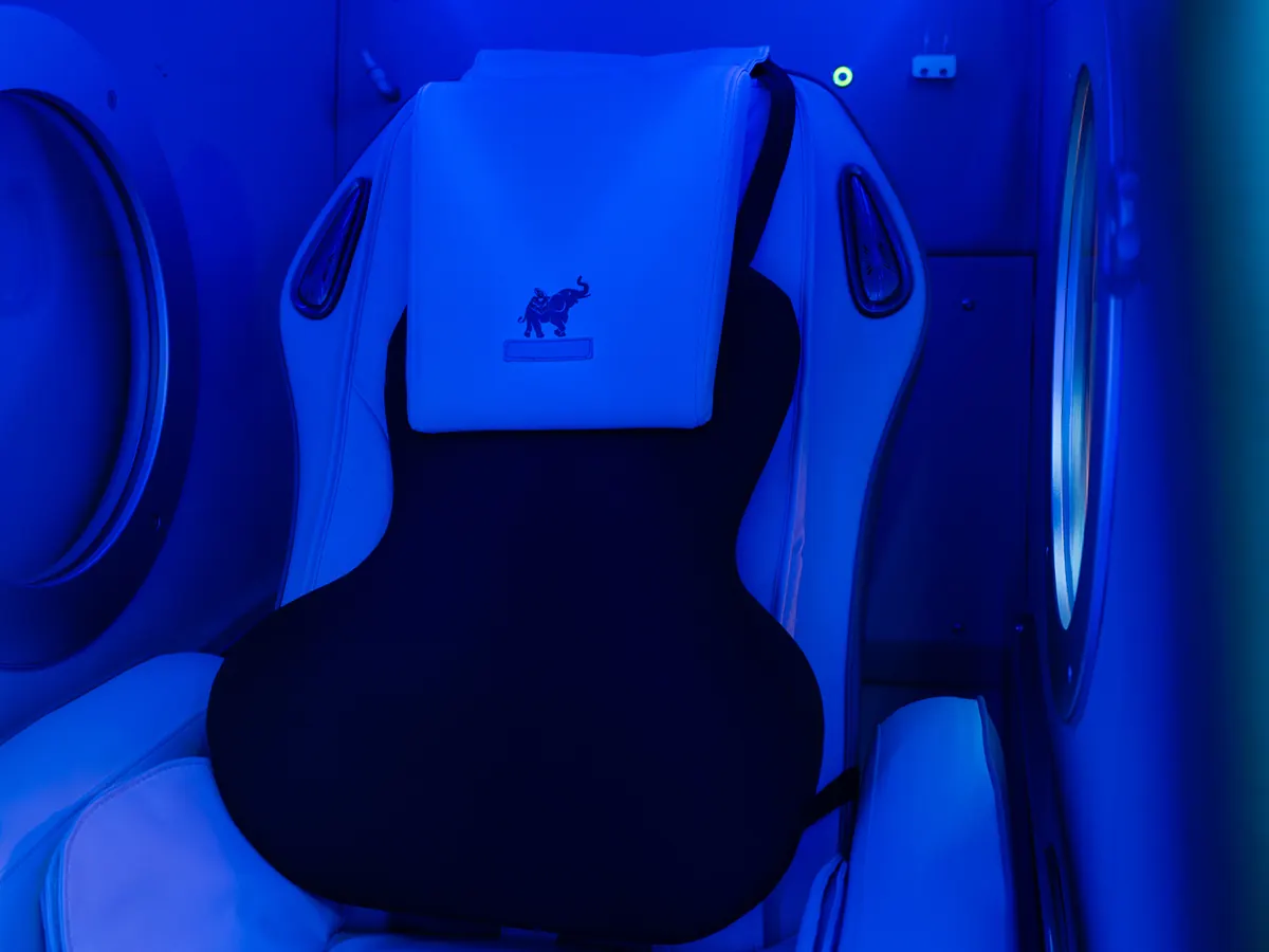 Interior de la cámara hiperbárica — BiohackPro Andorra